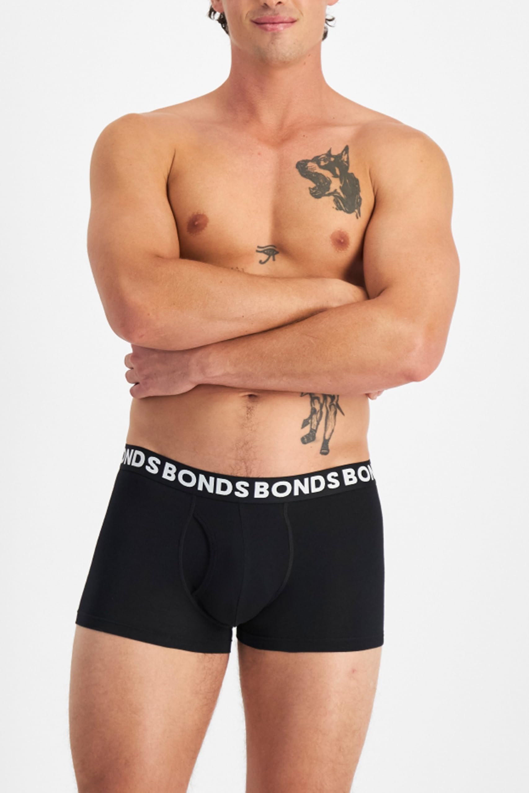Bonds Men's Classic Everyday Trunk Underwear in Cotton Blend For Men, 3-Pack