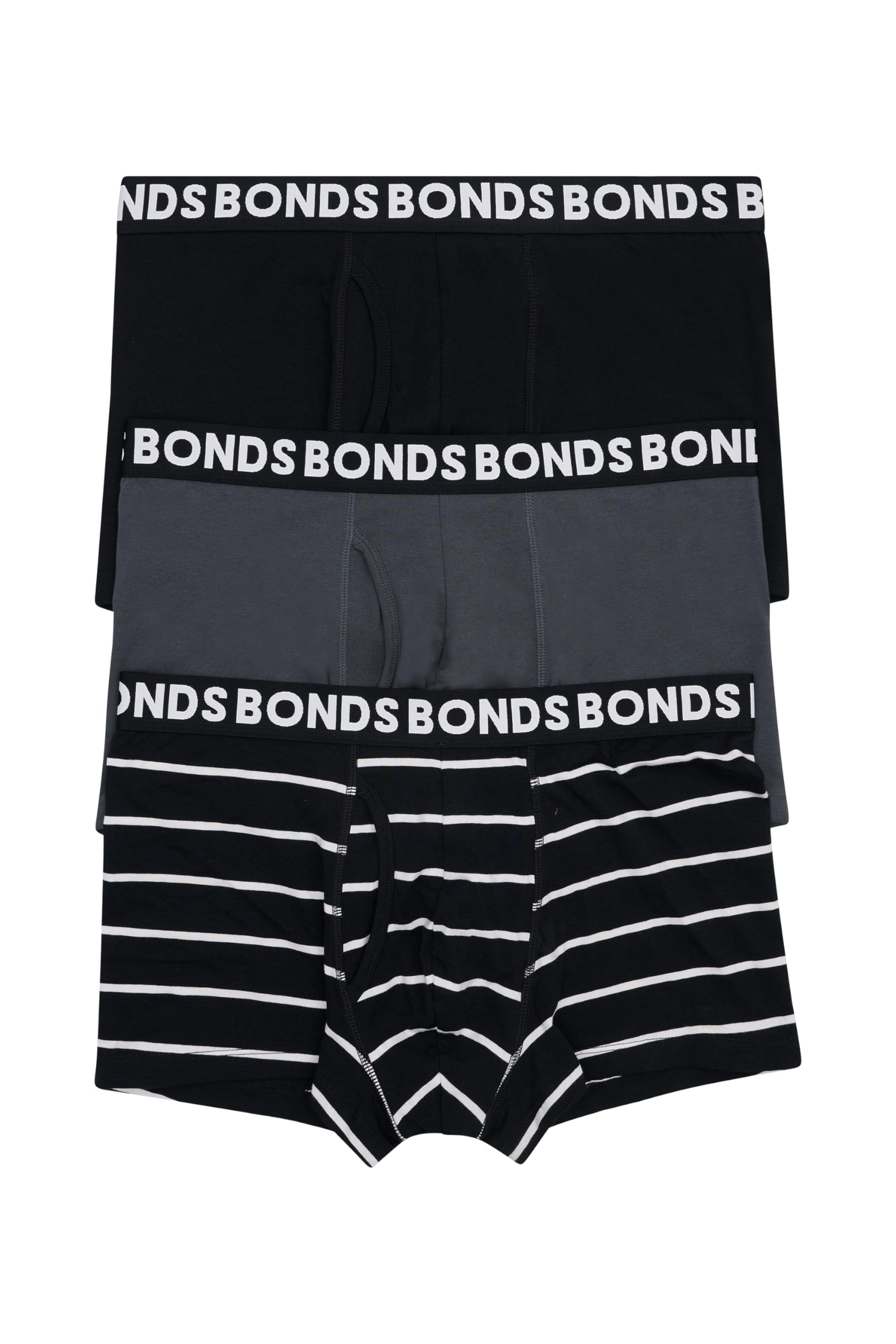 Bonds Men's Classic Everyday Trunk Underwear in Cotton Blend For Men, 3-Pack