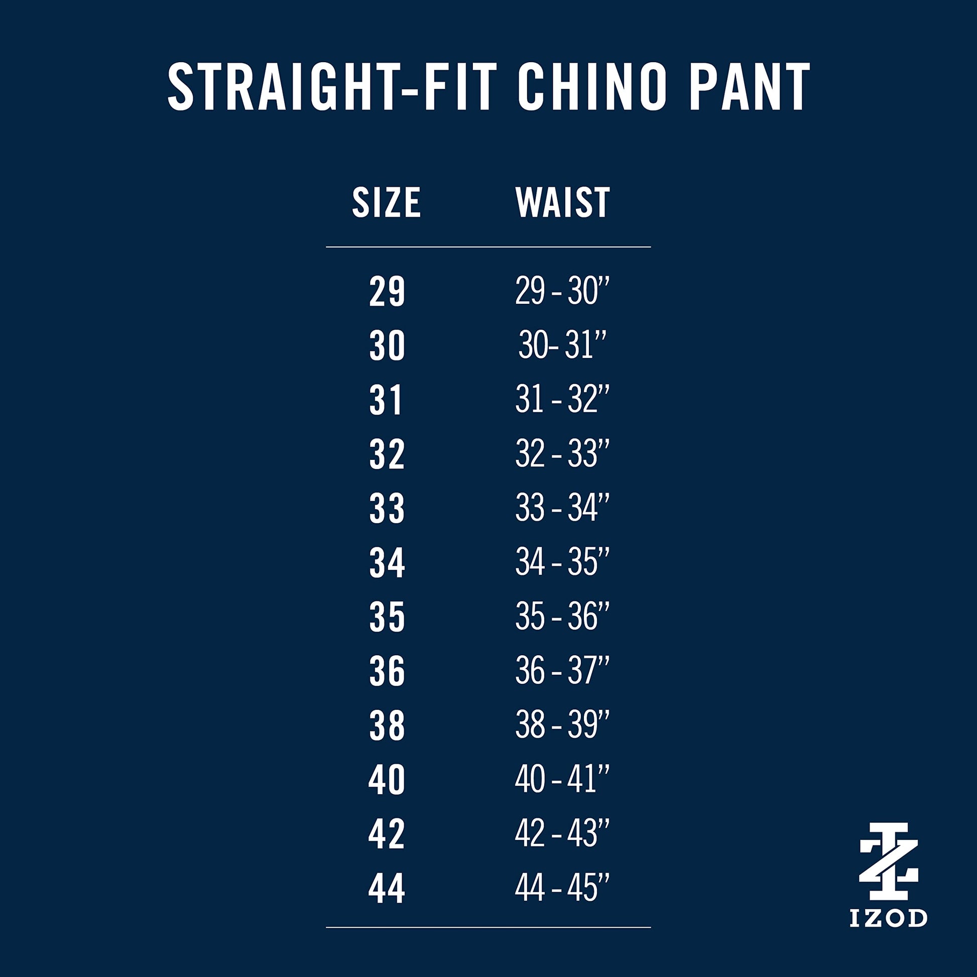 IZOD Men's Saltwater Stretch Flat-Front Chino Pants, Cadet Navy Strt, 36W x 30L