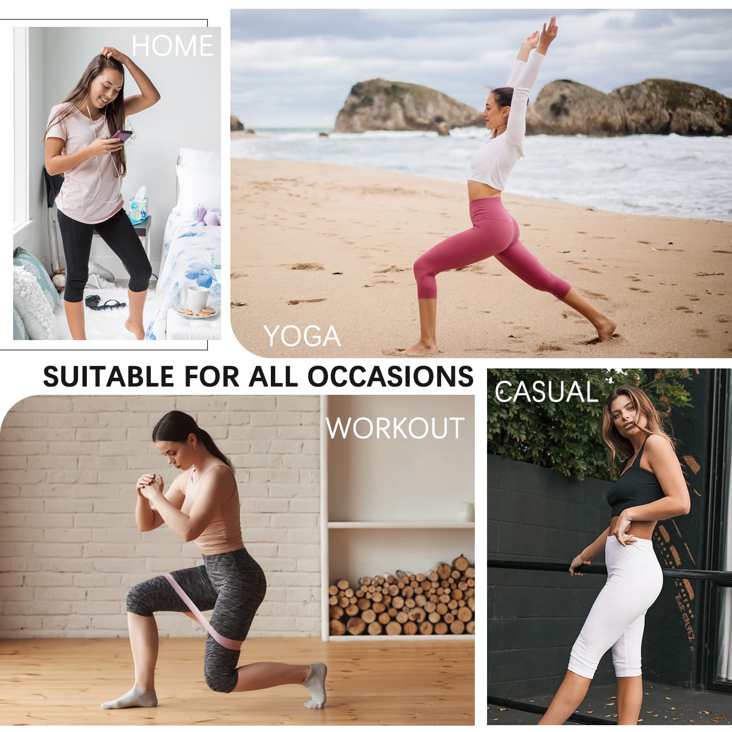 3 Pack High Waisted Leggings for Women - No See-Through Tummy Control Soft Yoga Pants for Running Workout Black/Grey/Navy