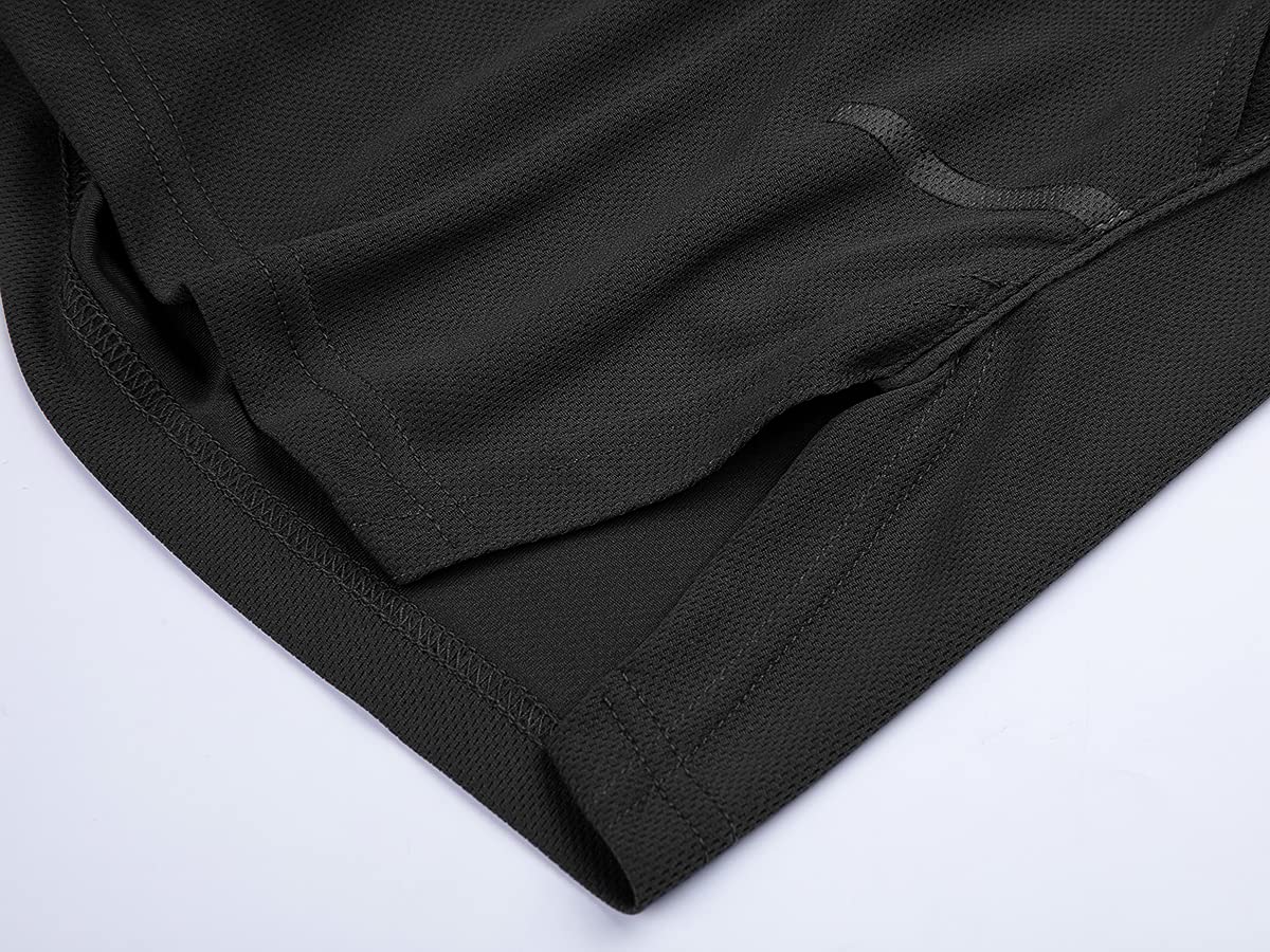 FLYFIREFLY Men's Gym Workout Shorts Running Lightweight Athletic Short Pants Bodybuilding Training Black