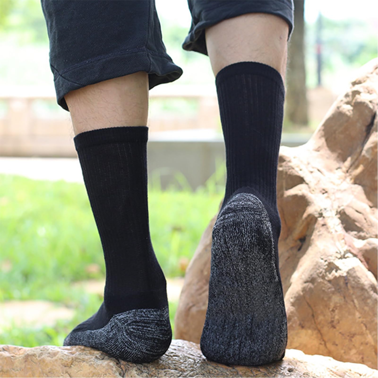 20 Pairs Crew Athletic Socks for Men Moisture Wicking Cushion Crew Socks for Sport Running Traveling (Mixed Colors)