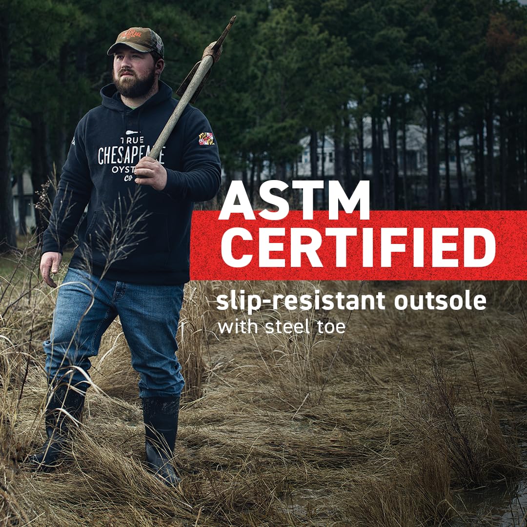 DUNLOP Protective Footwear, Chesapeake plain toe Black Amazon, 100% Waterproof PVC, Lightweight and Durable, 8677577.09, Size 9 US