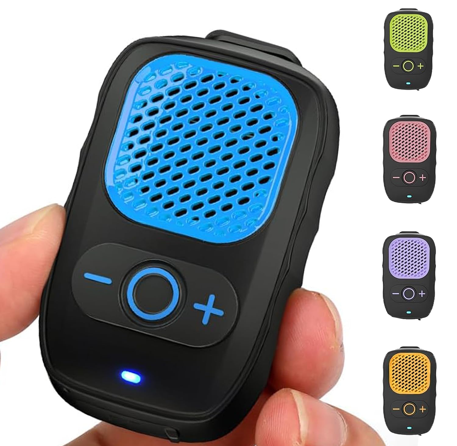 ShellHome Wearable Bluetooth Speaker - 30H Working Time Clip-On Wireless Jobsite Pro Water-Resistant Portable Speaker — Built-in Mic for Hands-Free Music and Calls, Blue (Non-Magnetic)