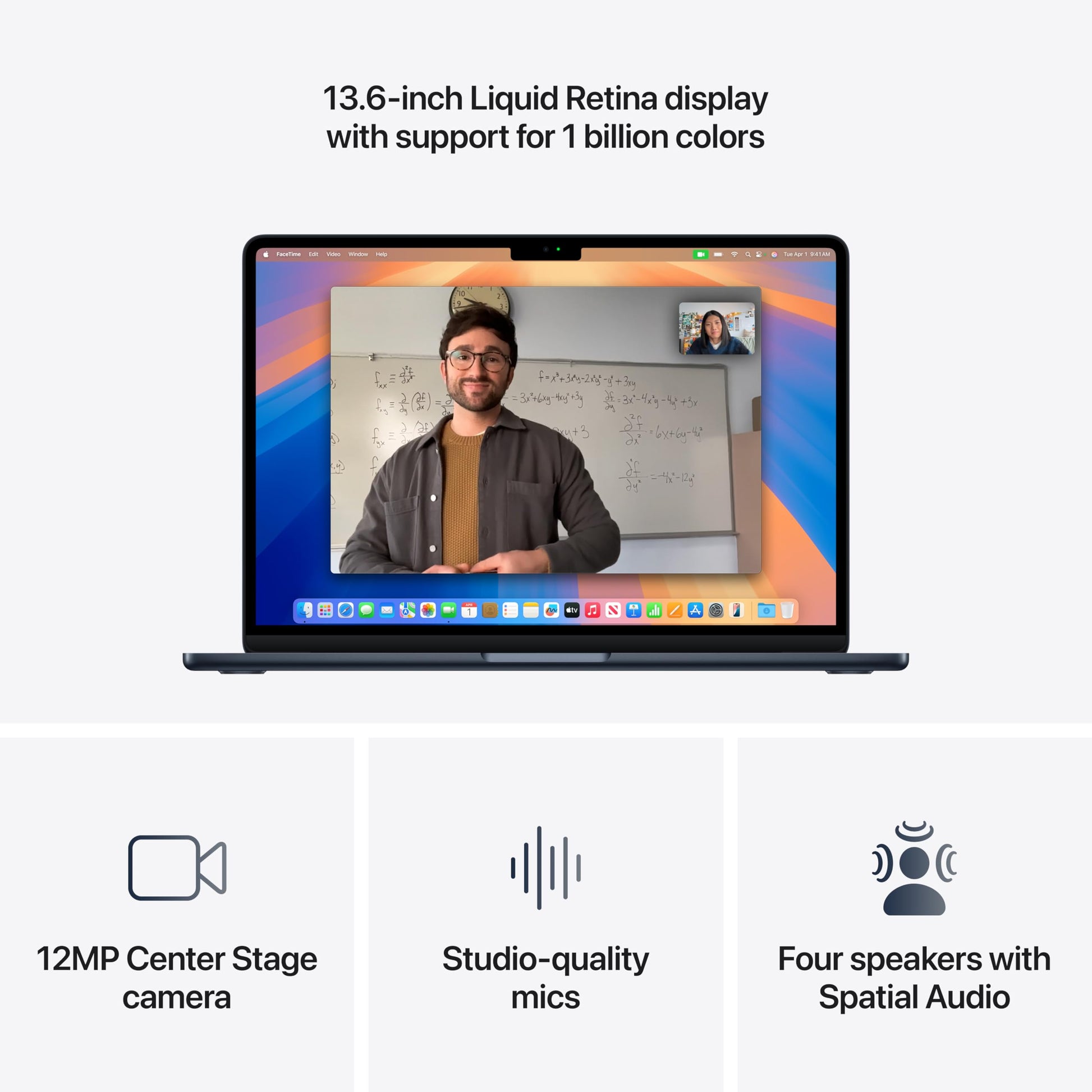 Apple 2025 MacBook Air 13-inch Laptop with M4 chip: Built for Apple Intelligence, 13.6-inch Liquid Retina Display, 16GB Unified Memory, 256GB SSD Storage, 12MP Center Stage Camera, Touch ID; Midnight