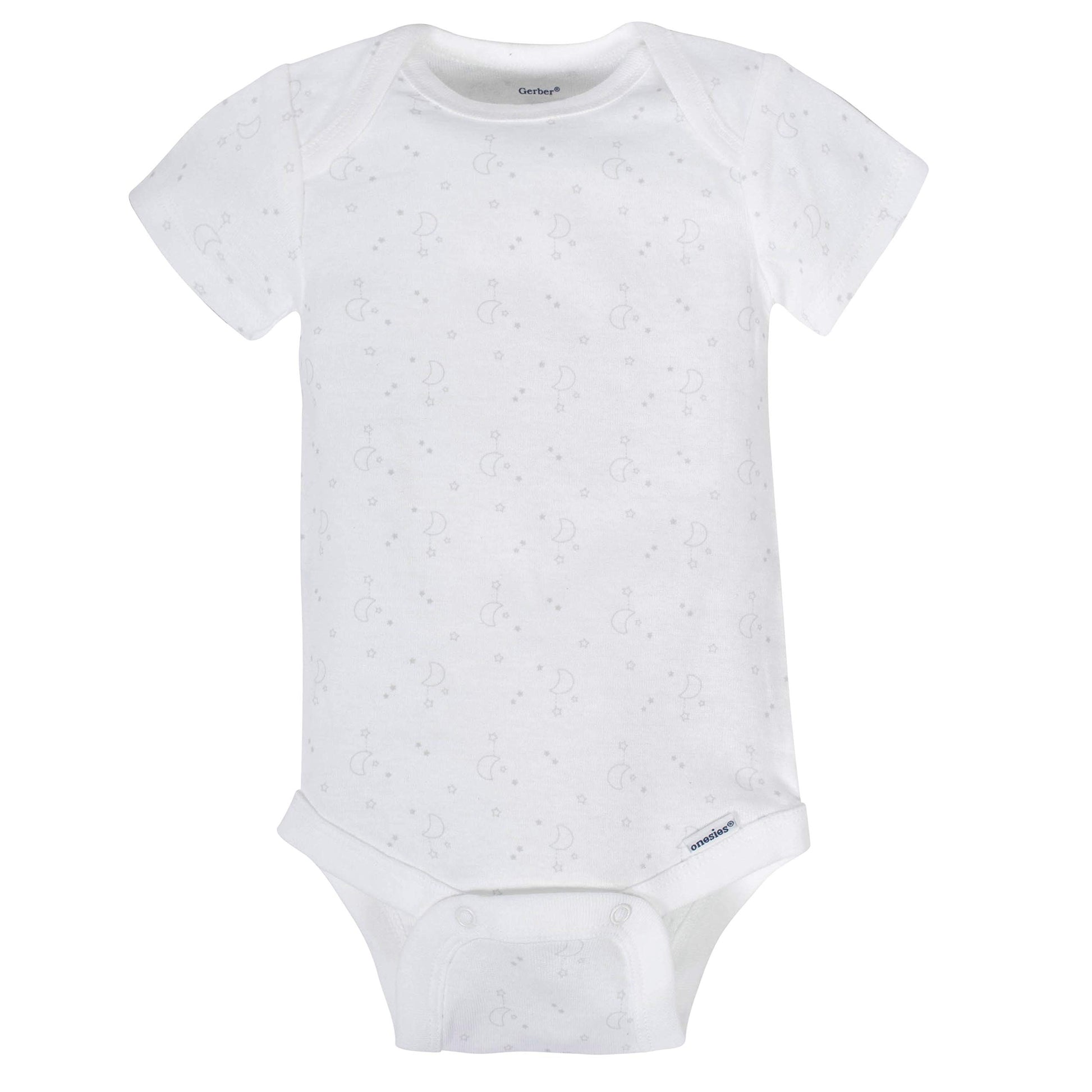 Gerber Baby 8-Pack Short Sleeve Onesies Bodysuits, Animals Green, 0-3 Months