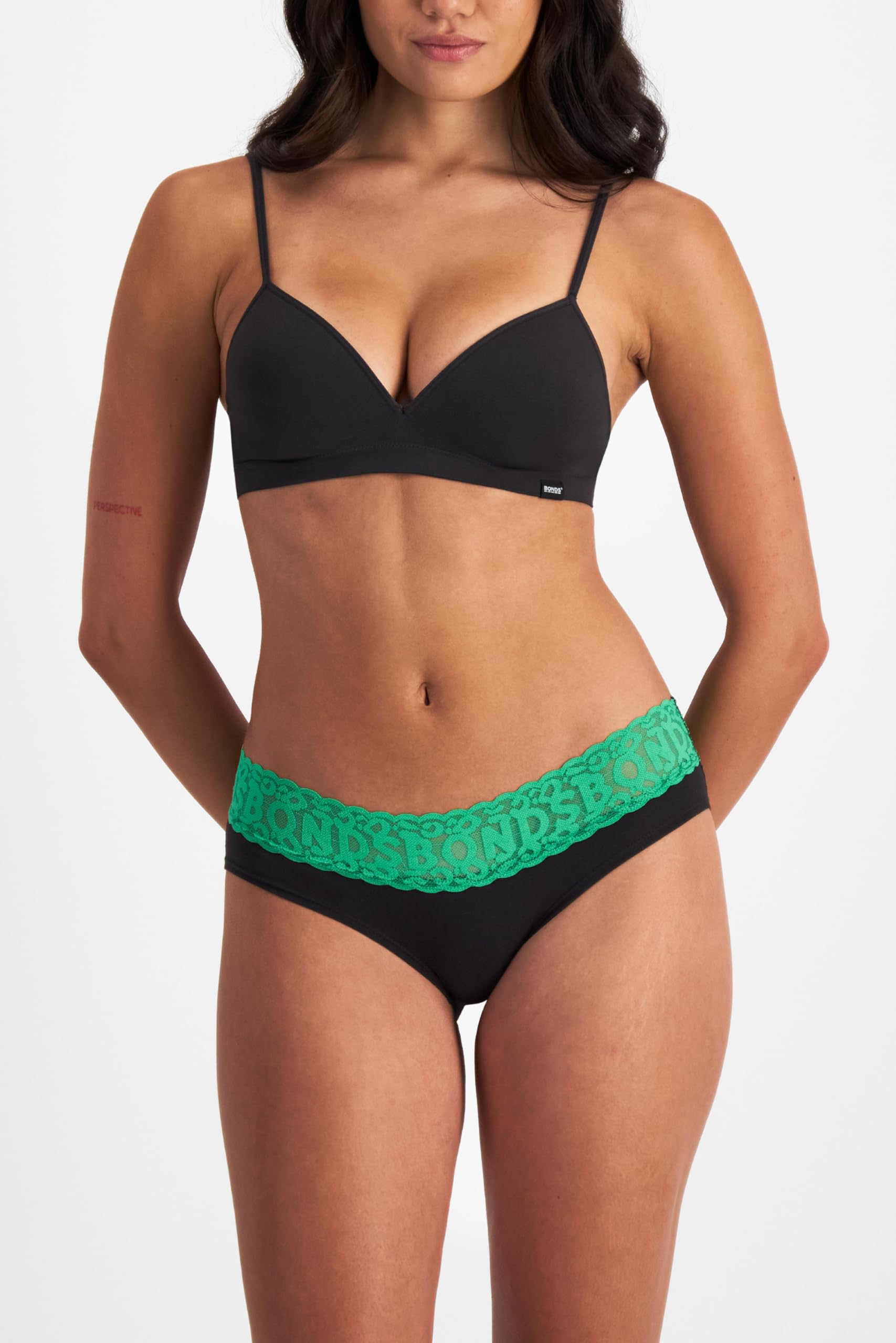 Bonds Women's Underwear Hipster Pack, Lace-Top Icons Hipster Panties for Women, Stretchy Cotton-Blend Underwear for Women, 3-Pack