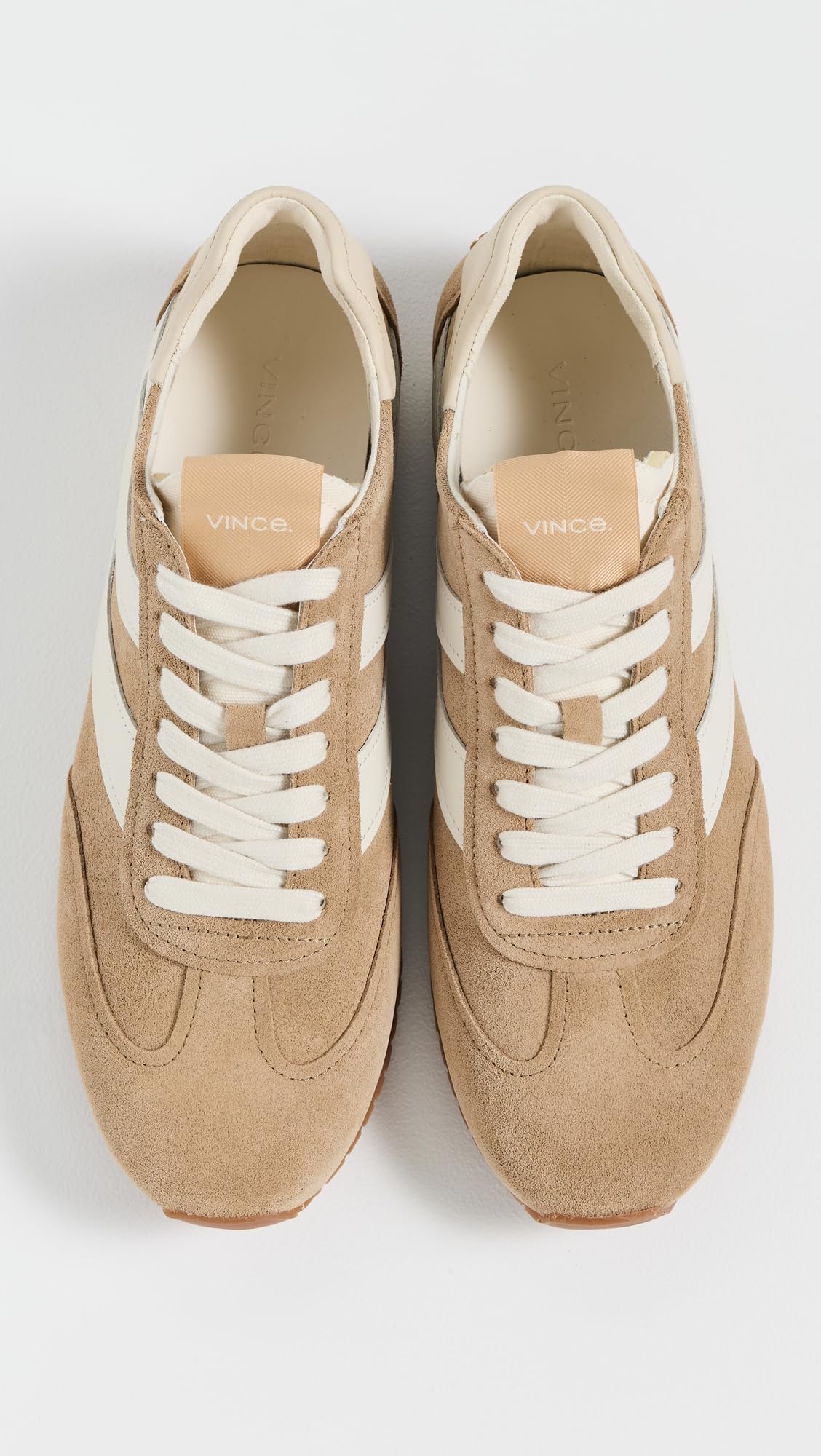 Vince Women's Oasis Runner Sneakers, Camel/White, 8.5 Medium US