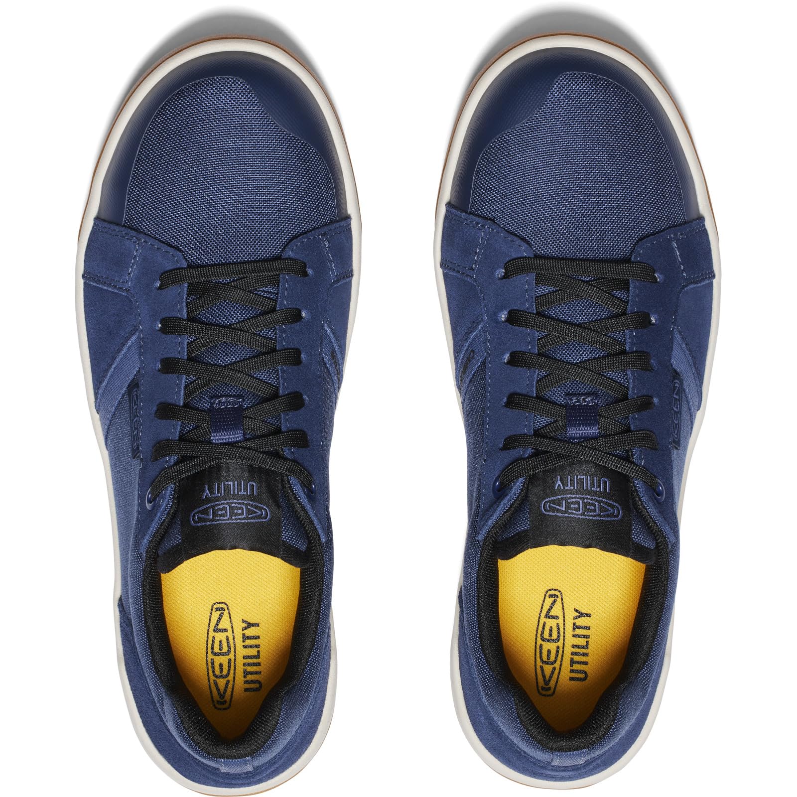 KEEN Utility Men's Kenton Low Height Composite Toe Breathable Work Sneakers, Naval Academy/Gum, 8 Wide