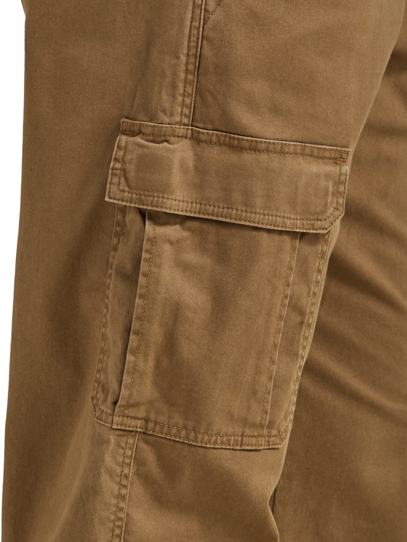 Wrangler Authentics Men's Relaxed Fit Stretch Cargo Pant, Kangaroo, 38W x 30L