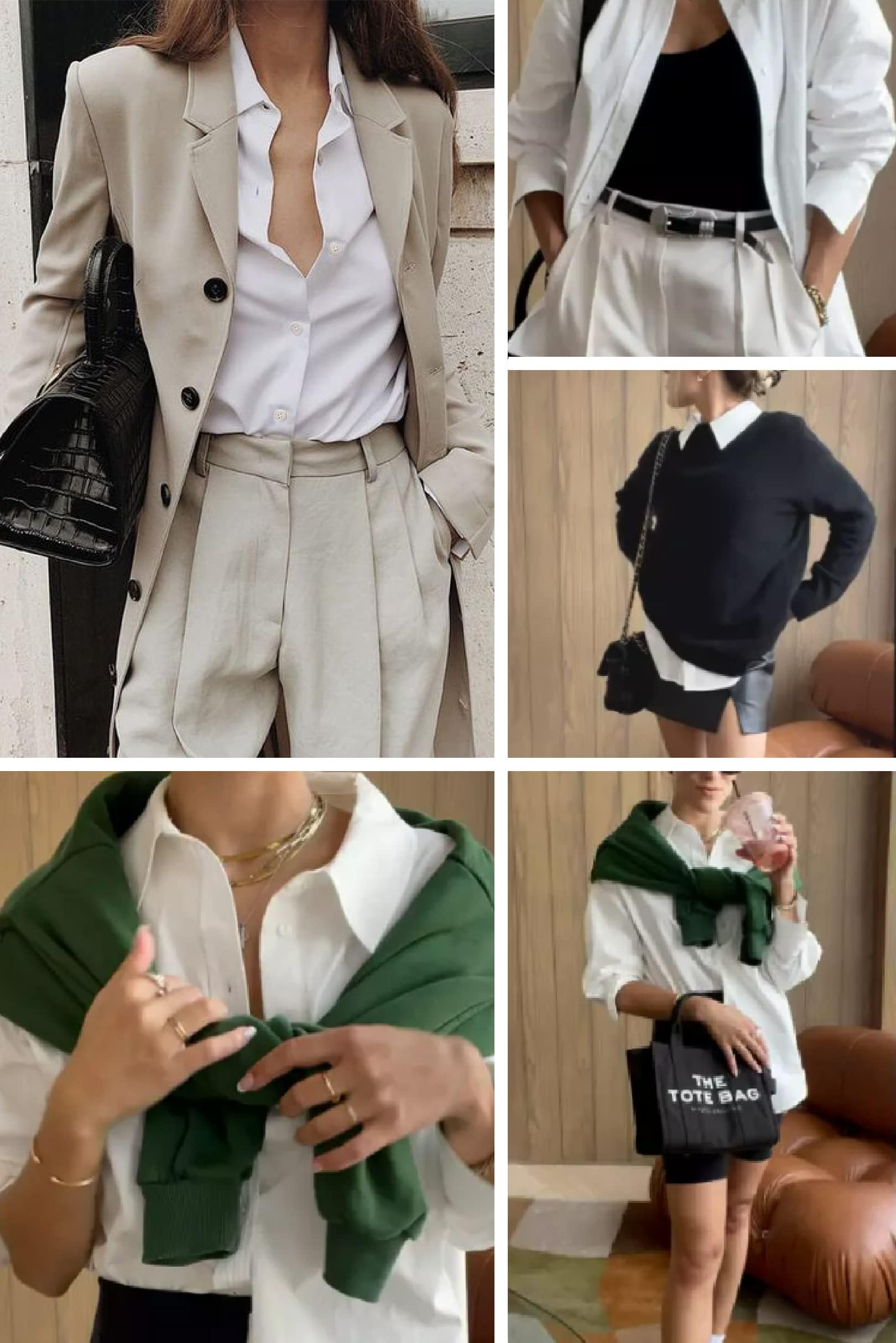 Zeagoo White Blouse for Women Long Sleeve Dress Shirts Collared Tops Casual Work Business Fall Outfits for Women 2025 L