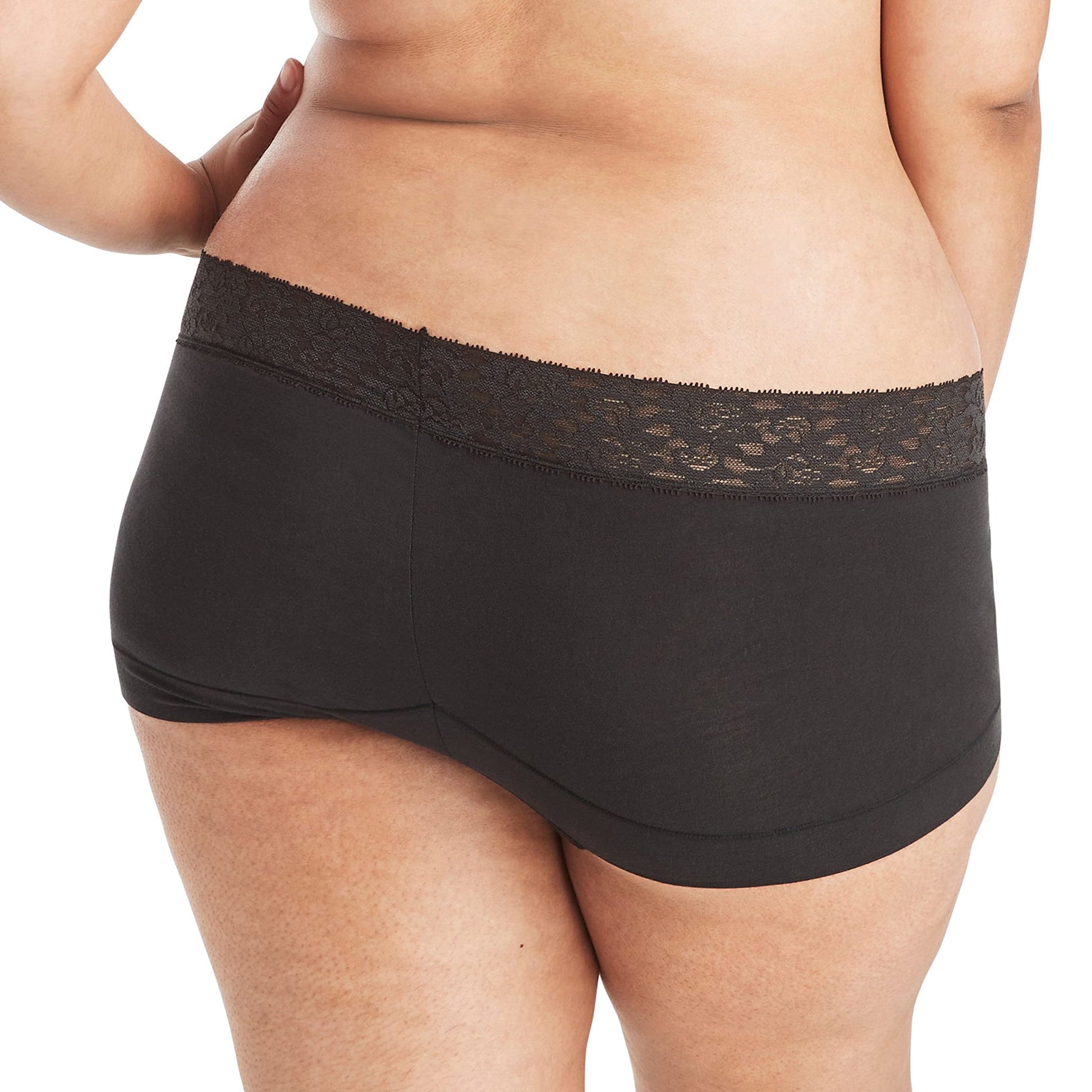 Maidenform Underwear, Stretch Cotton Boyshort Panties for Women, Assorted, 3-Pack, Latte Lift/Black/Navy