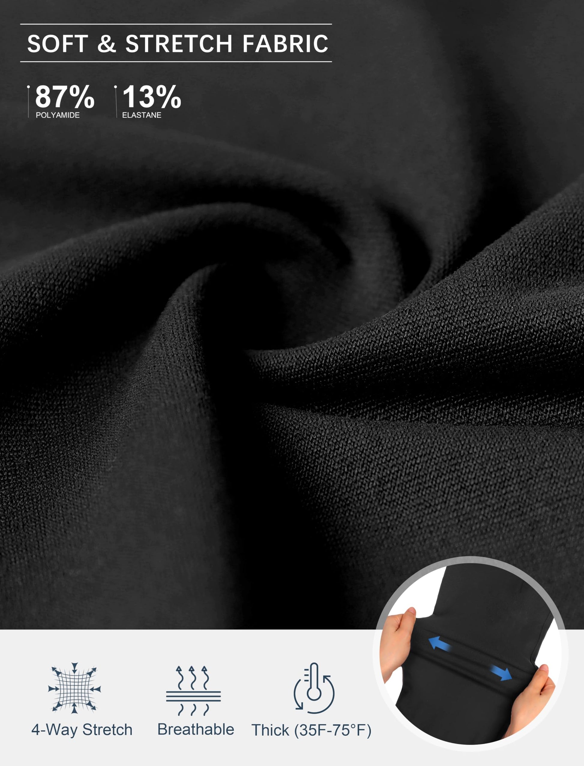 Rammus Womens Dress Pants Tummy Control Stretchy Work Pants for Women Skinny Pull On High Waisted Slacks Business Casual black/27 L