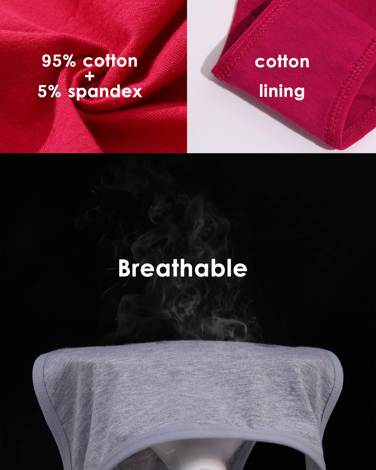 FINETOO 6 Pack String Underwear for Women Cotton High Cut Stretch Breathable Low Rise Hipster Cheeky Bikini Panties S-XL