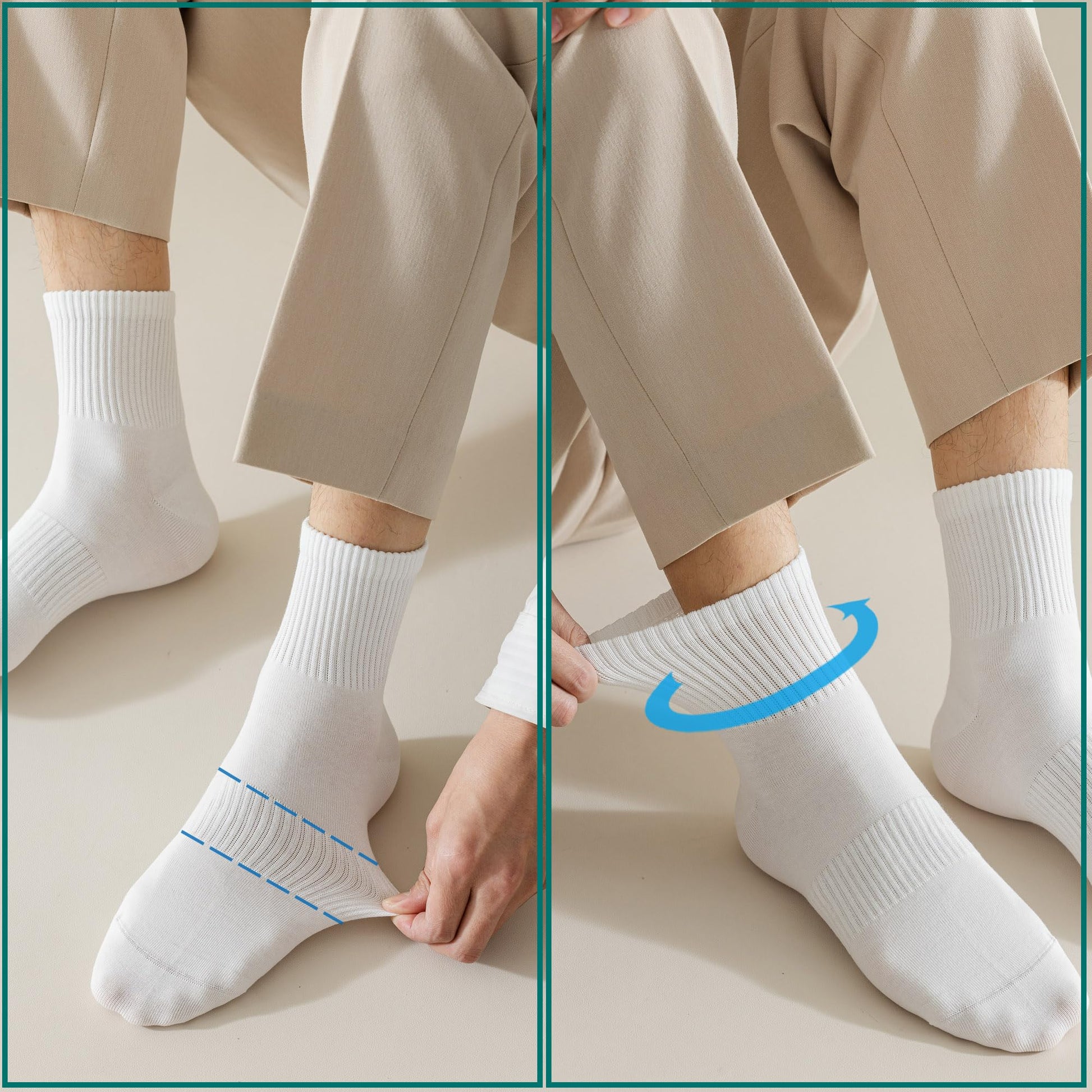 MAGIARTE Mens Mini Crew Above Ankle Pure Cotton Athletic Casual Multicolor Running Socks for men 6 Pack(Color#04L)