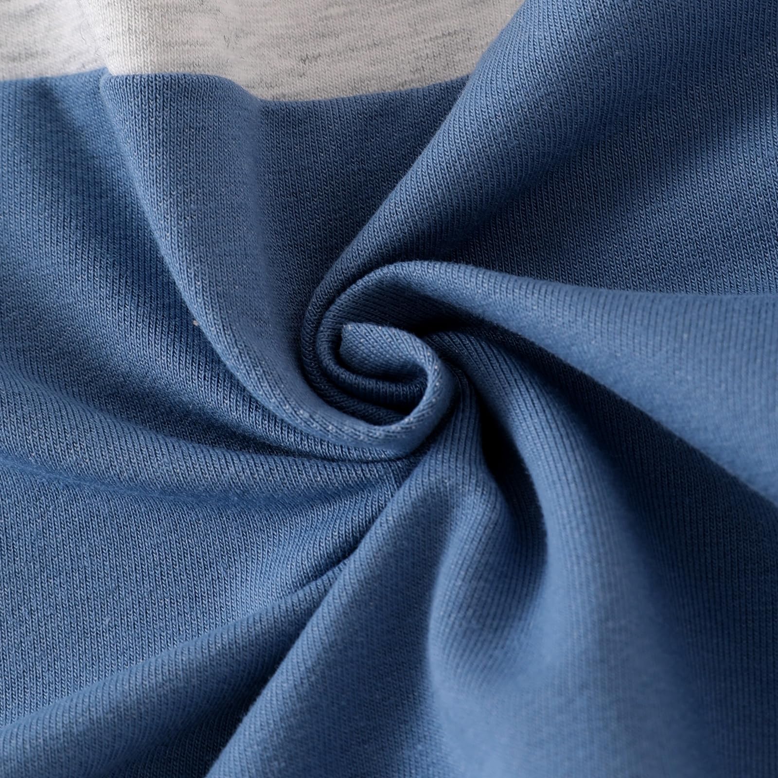 KAFIREN Baby Clothes Boy 12-18 Months Boys Clothes Fall Winter Outfits Long Sleeve Patchwork Sweatshirt Tops Casual Pants Light Blue 12-18M