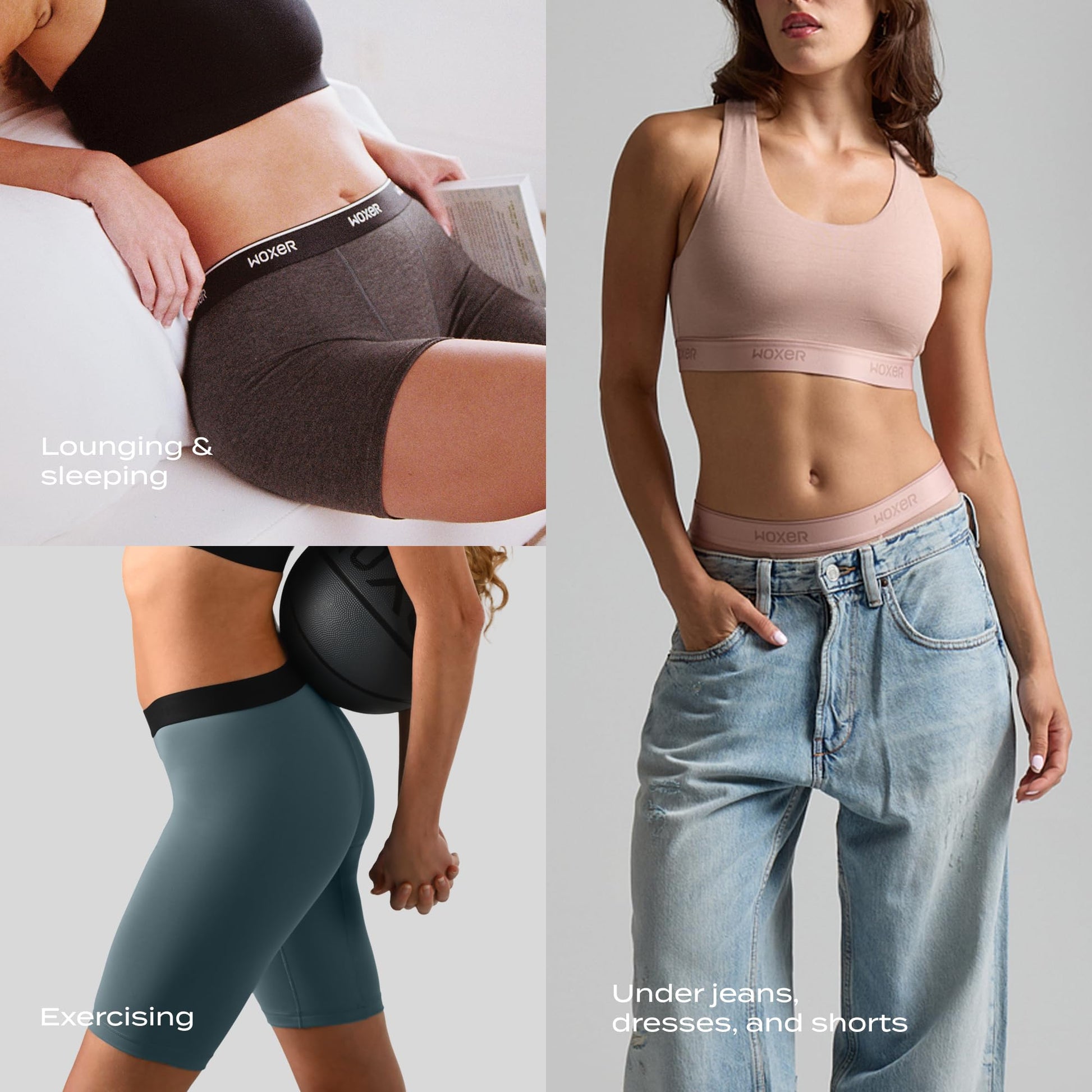 Woxer Womens Boxers - Star 3" Boy Shorts Underwear for Women - Boxers for Women