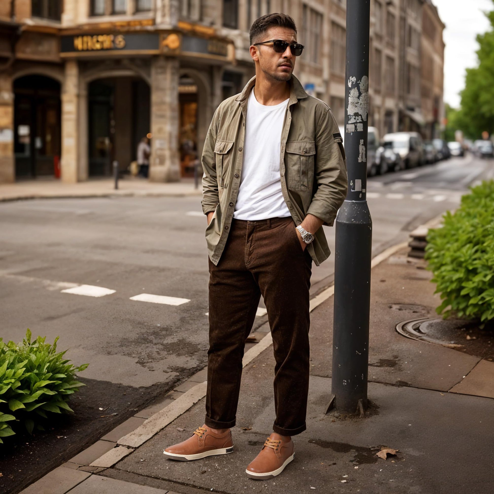 Jousen Men's Casual Shoes Memory Foam Mens Fashion Sneakers 3 Eyelets Business Dress Sneaker (A81Q06 Yellow Brown 10)