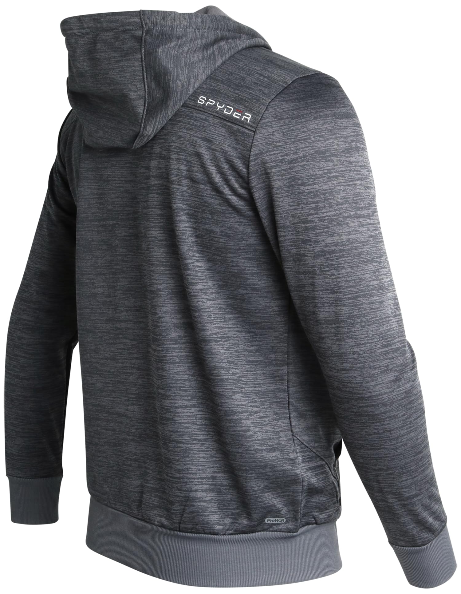 Spyder Men's Active Sweatshirt - Performance Tech Fleece Zip Hoodie Sweatshirt - Workout Full Zip Track Jacket for Men (S-XL), Size Medium, Charcoal Heather