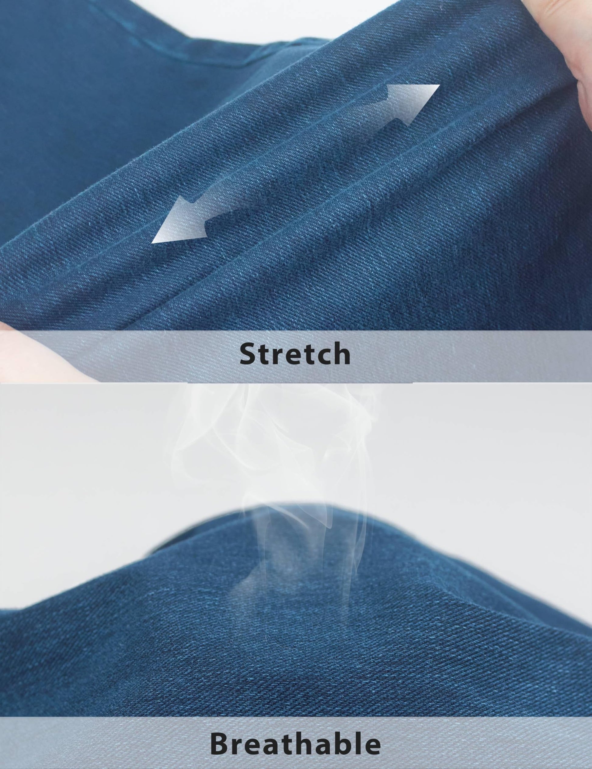 THE GYM PEOPLE Women's High Waisted Jeggings Pants Stretchy Tummy Control Skinny Jean Leggings with Pockets Denim Blue