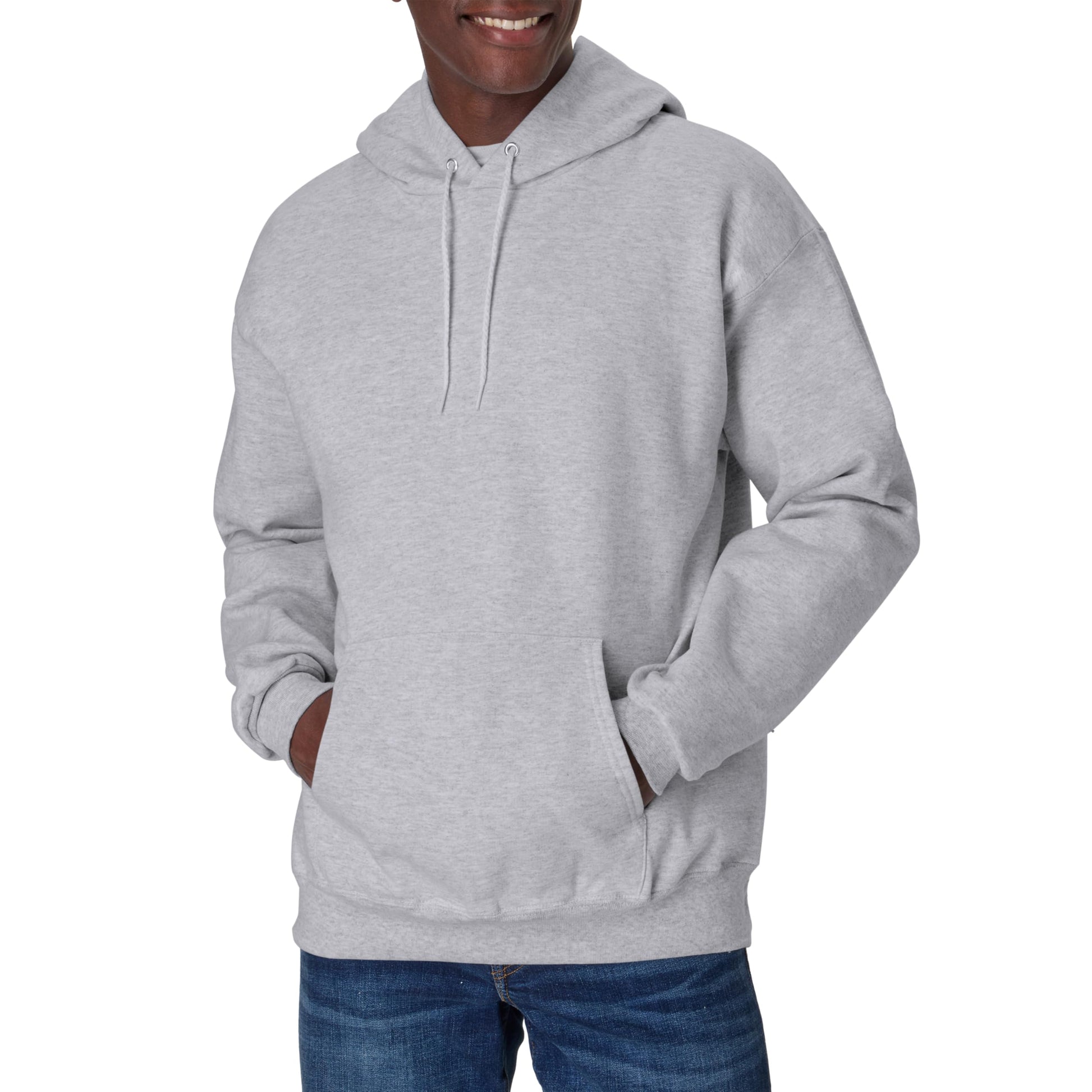 Hanes Men's Ultimate Cotton Heavyweight Pullover Hoodie Sweatshirt, Light Steel, Large