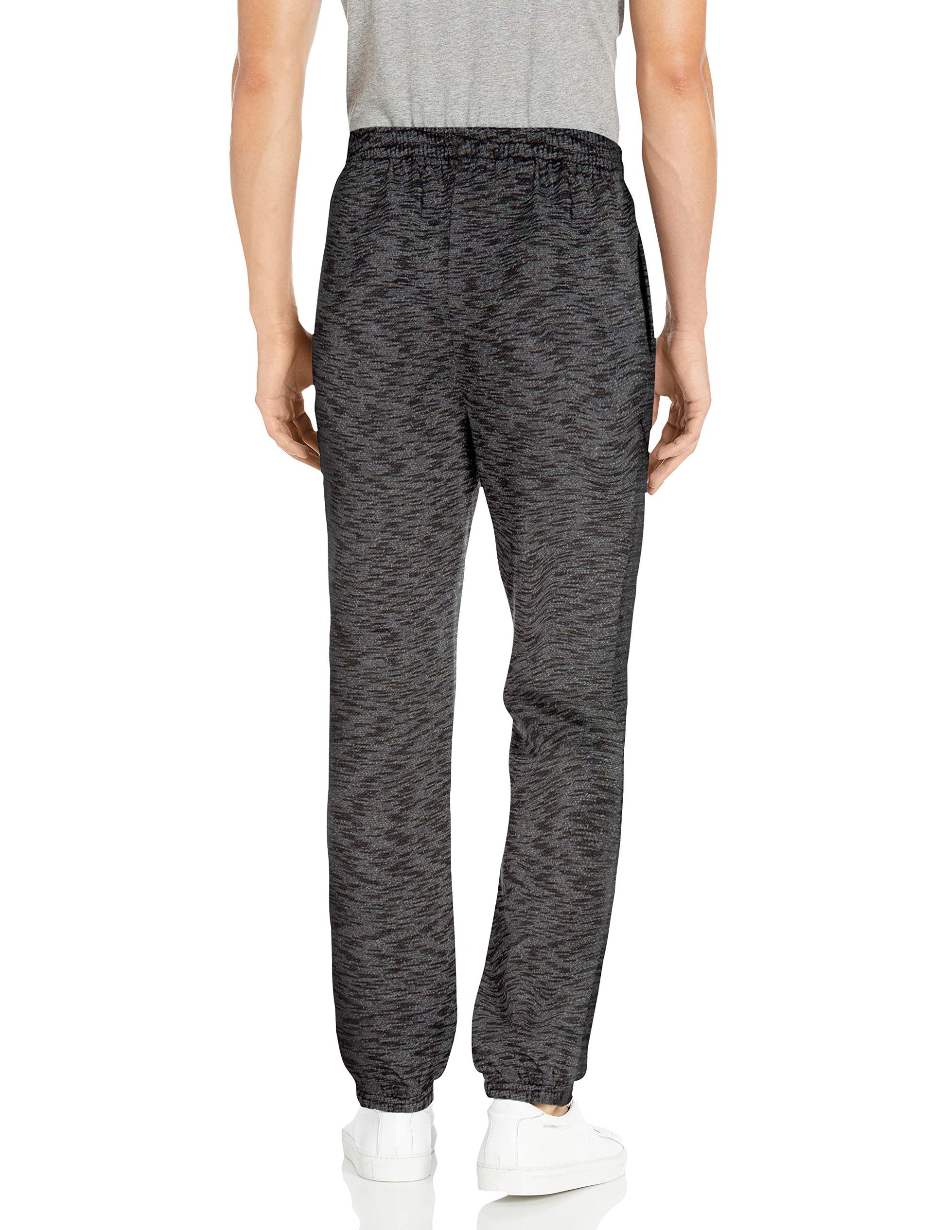 Amazon Essentials Sweatpants for Men, Charcoal Space Dye Fleece, Closed Bottom, XX-Large (Available in Big and Tall)