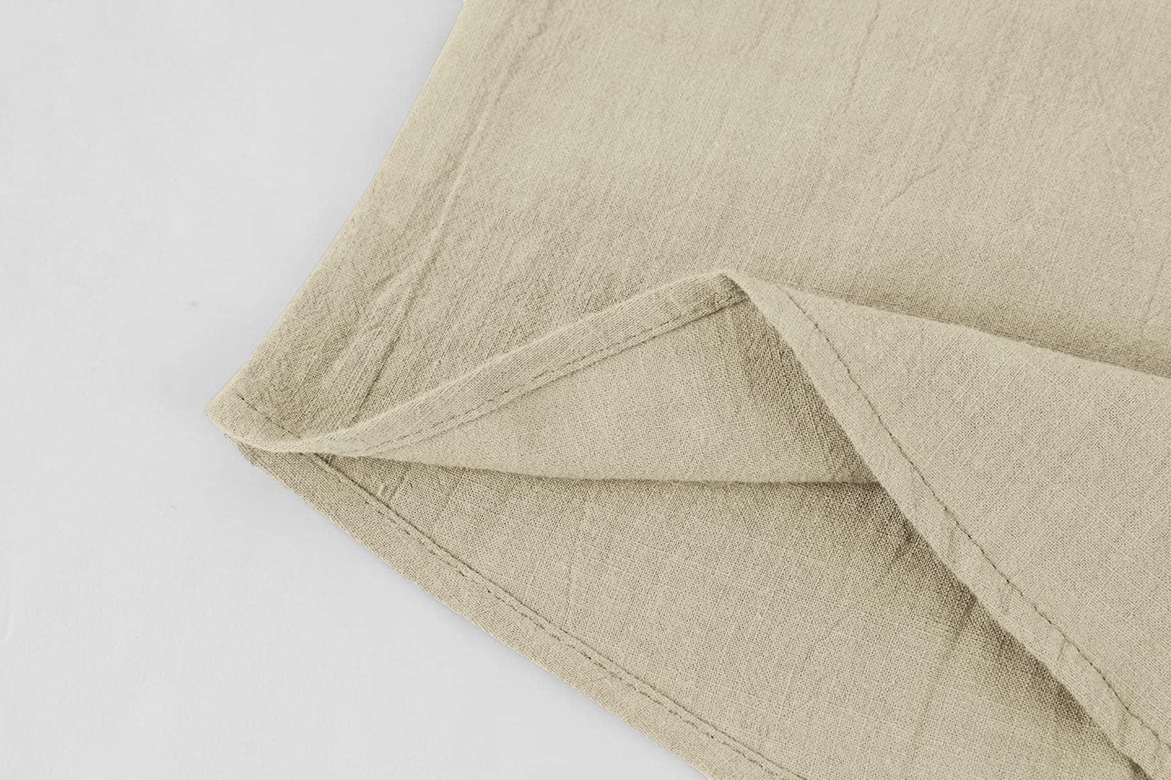 Ryannology Mens Linen Shirts Henley 3/4 Sleeve Casual Cotton T-Shirt Regular-Fit Lightweight Beach Yoga Tunic Tops