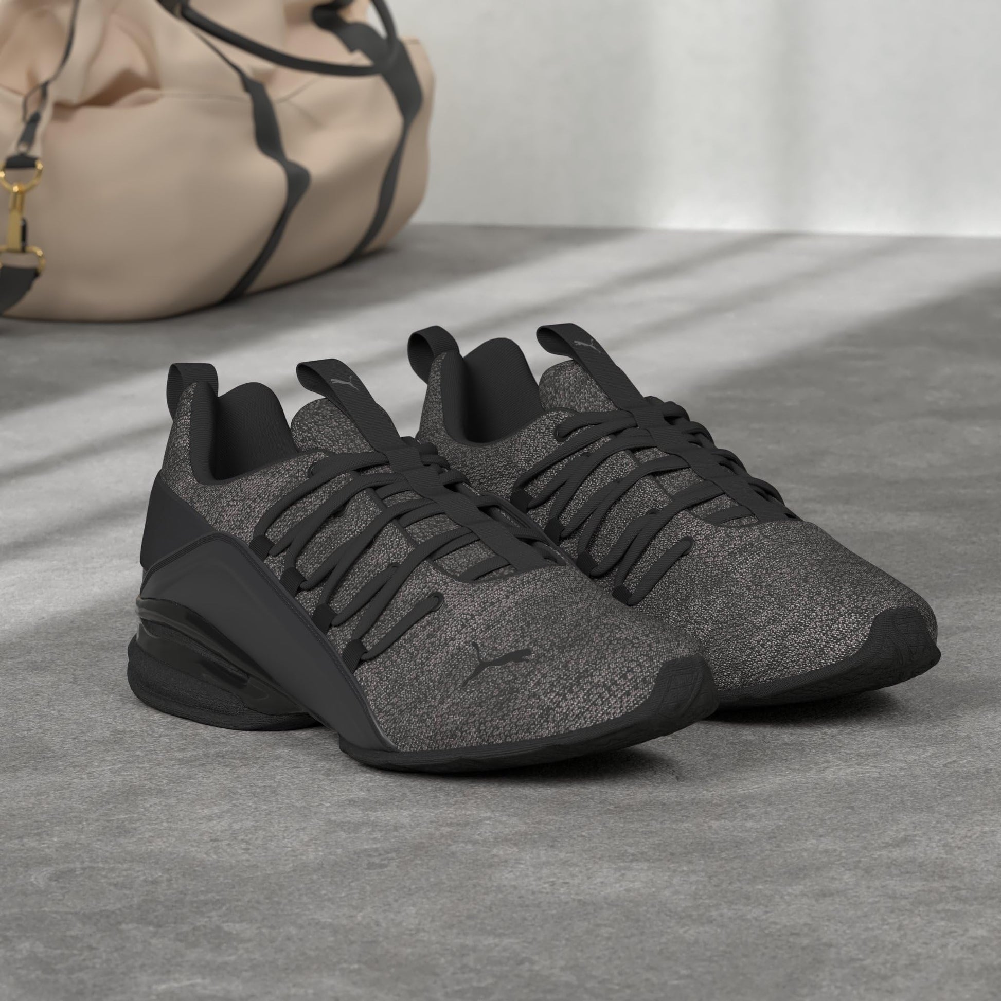 PUMA Mens Axelion Cross Trainer, MULTI PUMA Mens Black-CASTLEROCK, 10