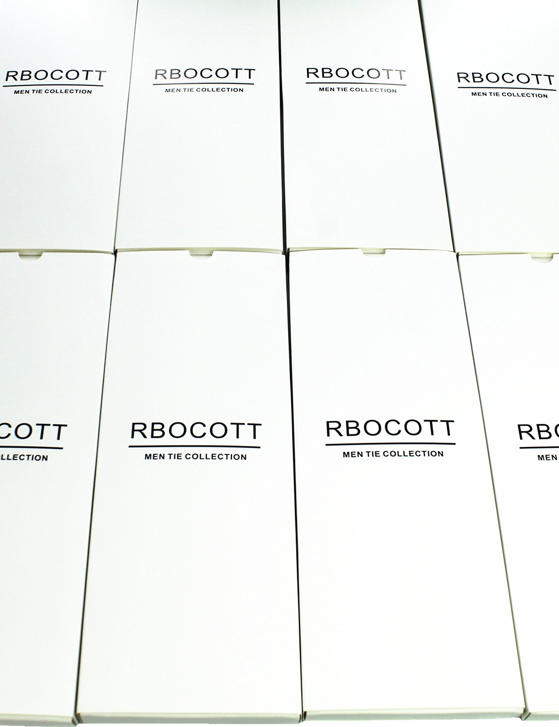 RBOCOTT Silk Black Tie Business Wedding Formal Necktie for Men (Black)