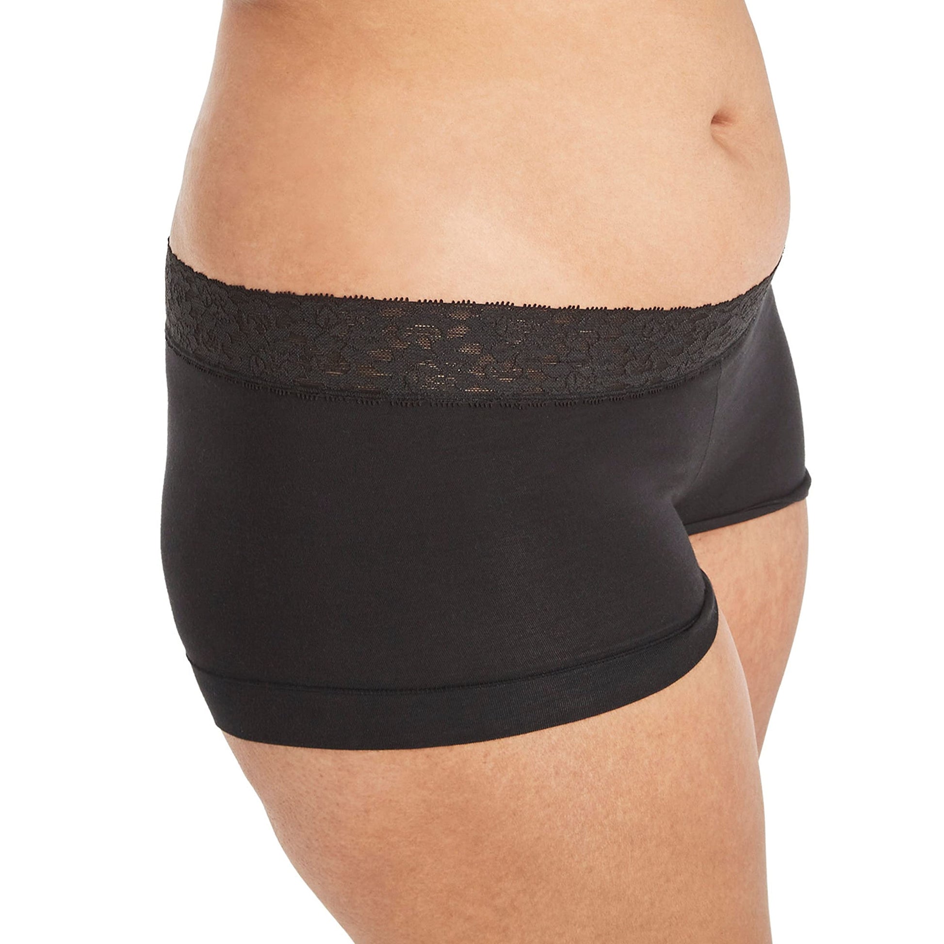 Maidenform Underwear, Stretch Cotton Boyshort Panties for Women, Assorted, 3-Pack, Latte Lift/Black/Navy