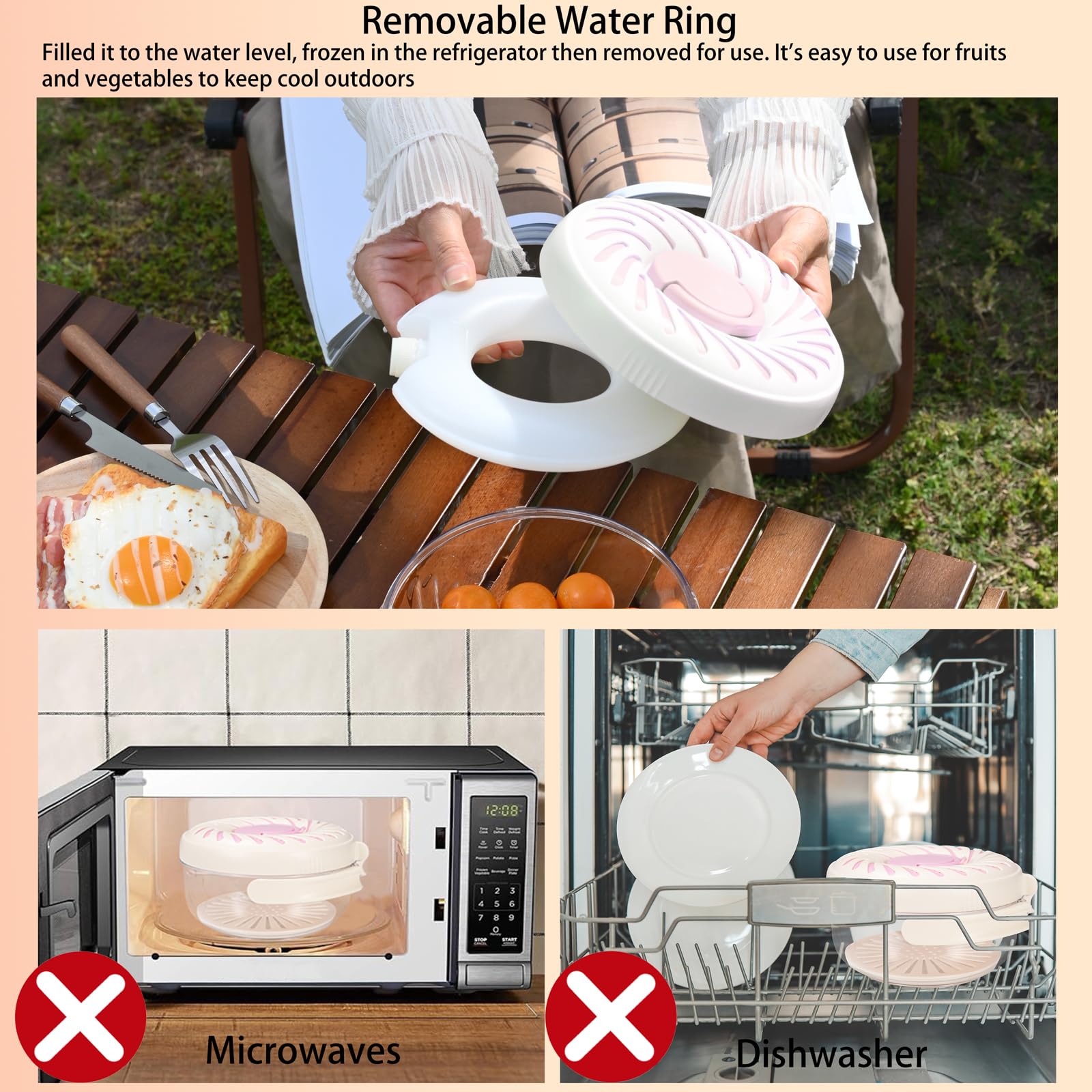 Portable Berry Basket with Strainer and Lid, Collapsible Handle Berry Containers for Fridge, Small Fruit Bowl for Berries, Grapes, Cherries, Rice Washer and Strainer 6.1inch (Pink)