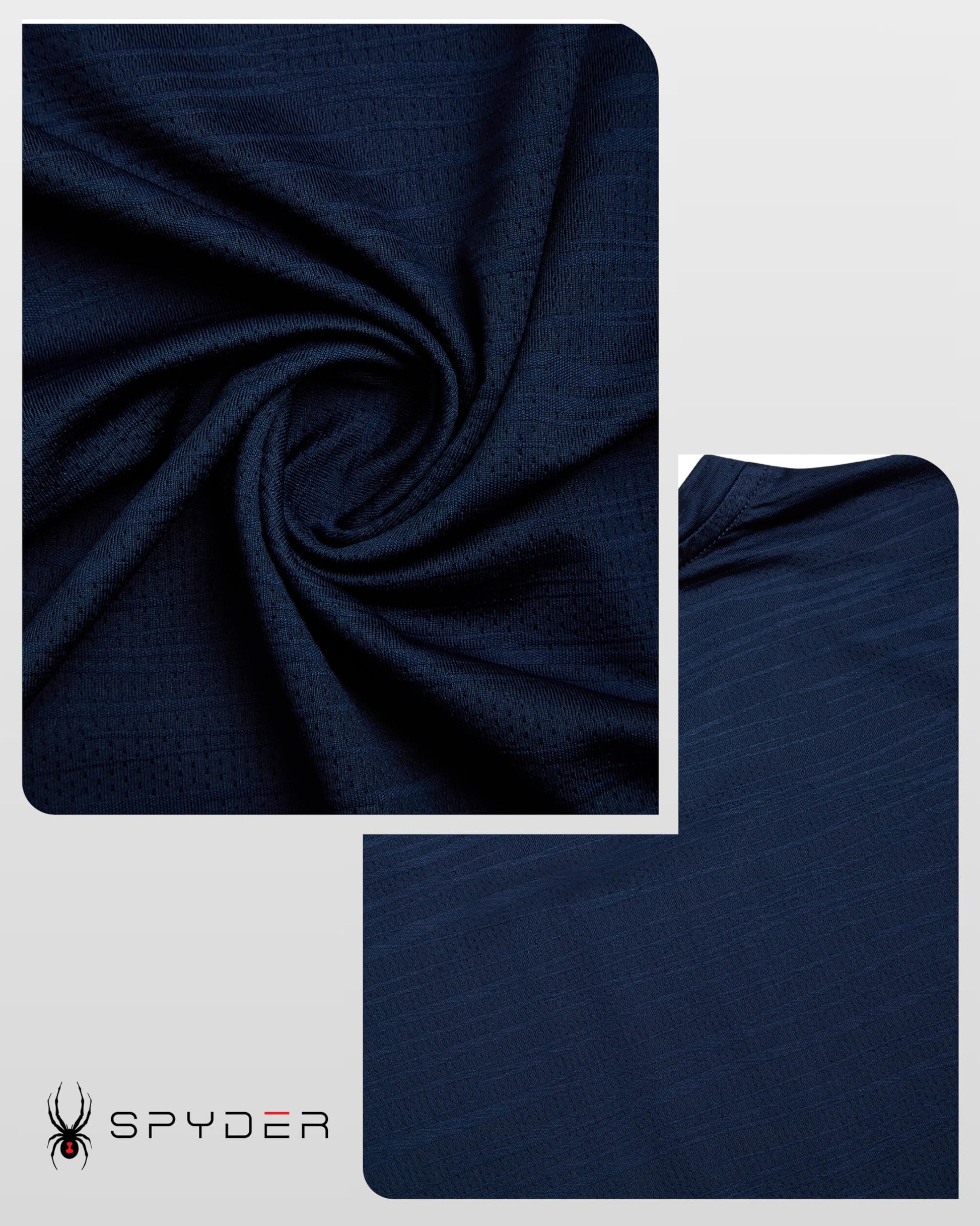 Spyder Athletic Mens T Shirt - Moisture Wicking Performance Ultra Soft Short Sleeve Running Gym Workout Shirts for Men, Size XX-Large, Navy Jacquard