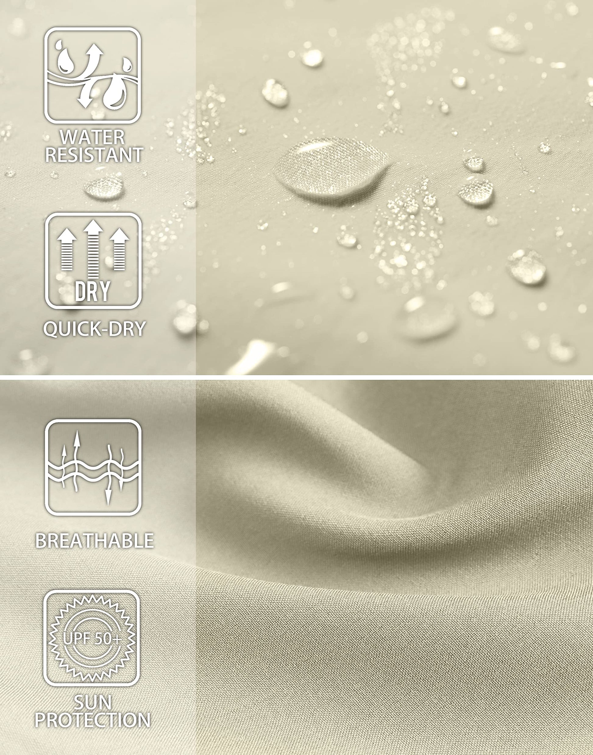 Viodia Men's Hiking Cargo Shorts Stretch Quick Dry Lightweight Workout Shorts for Men Casual Fishing Athletic Shorts with Pockets Khaki