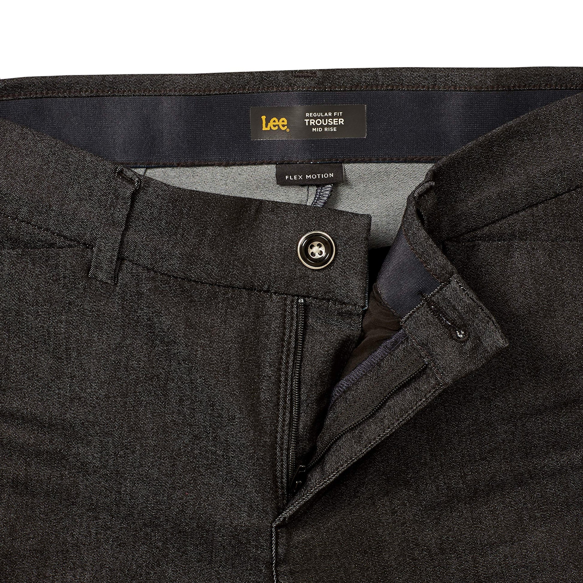 Lee Women's Plus Size Ultra Lux Comfort with Flex Motion Trouser Pant Black 20W Medium, 20