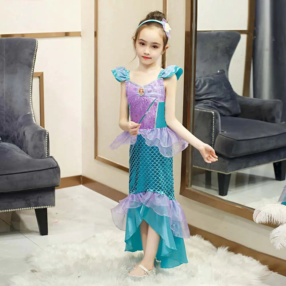 Mermaid Princess Dress for Girls - 2025 Trend