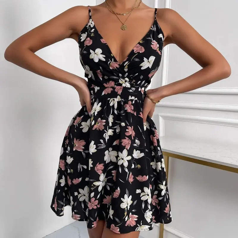 Vintage Floral Slip Dress for Women - Fashion Trend