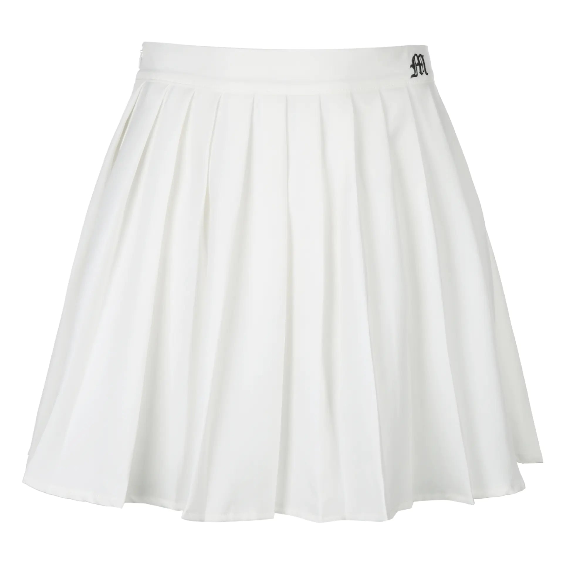 Short White Pleated Mini Skirt for Women with Elastic Waist