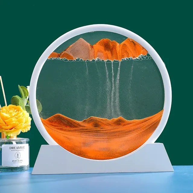 3D Moving Sand Art Hourglass for Home Decor Gift