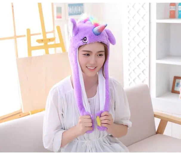 Moving Ears Unicorn Headband Plush Toy