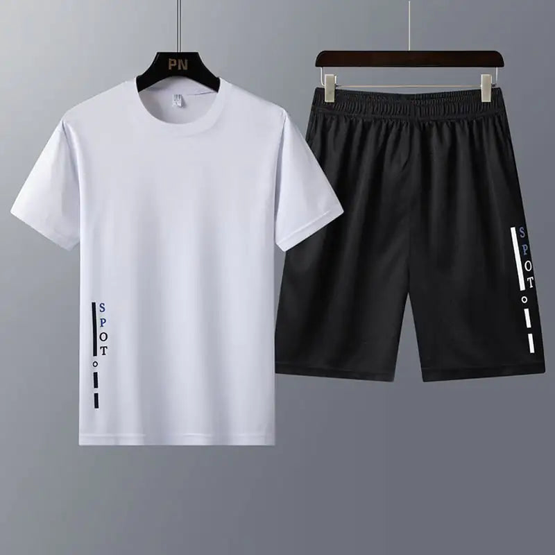 Youth Trend Short-Sleeved T-Shirt Two-Piece Sportswear