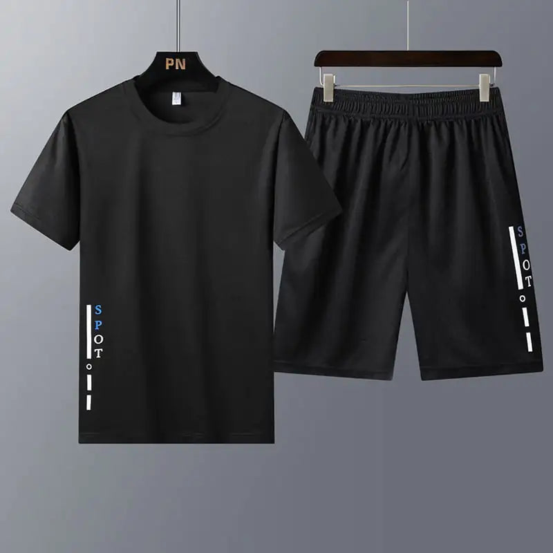 Youth Trend Short-Sleeved T-Shirt Two-Piece Sportswear