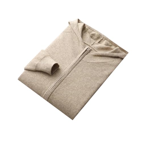 Men's Hooded Sweatshirt Zippered Knit Cardigan and Long-Sleeved Casual Jacket