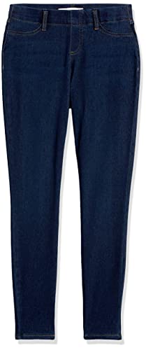 Amazon Essentials Women's Pull-On Stretchy Knit Jegging (Available in Plus Size), Dark Wash, Small Short