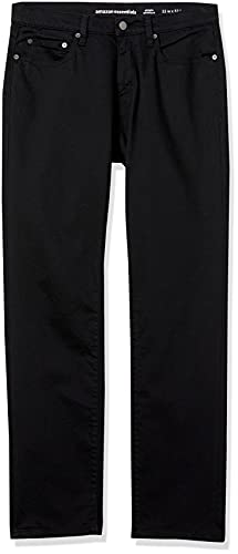 Amazon Essentials Men's Athletic-Fit Stretch Jeans - Black, 36W x 32L
