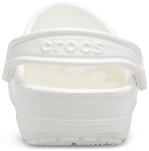 Crocs Unisex-Adult Classic Clogs, White, 10 Men/12 Women