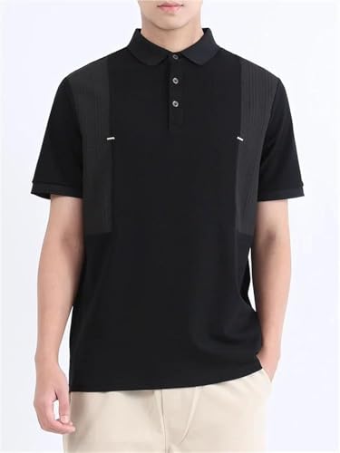 Quick Dry Breathable Polo Shirt Mens Slim Fit Performance Lightweight Short Sleeve Wicking Athletic Golf Business T-Shirt(Brown,Medium)