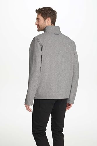 Tommy Hilfiger Men's Water Resistant Softshell Jacket (Standard and Big & Tall), Heather Grey, Large