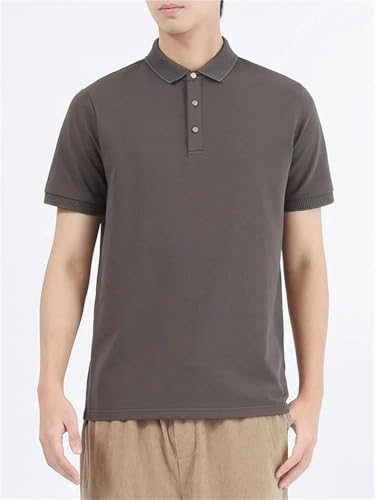 Mens Slim Fit Polo Shirt Quick Dry Breathable Performance Lightweight Short Sleeve Wicking Athletic Golf Business T-Shirt(Beige,Medium)