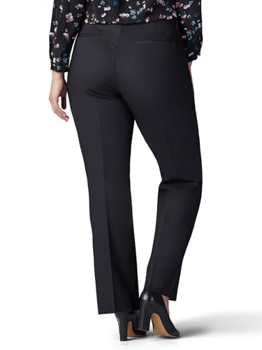 Lee Women's Plus Size Ultra Lux Comfort with Flex Motion Trouser Pant Black 20W Medium, 20