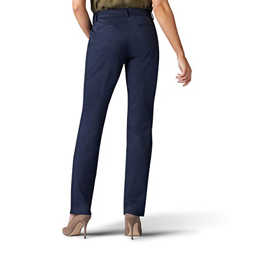 Lee Women's Wrinkle Free Relaxed Fit Straight Leg Pant, Imperial Blue, 12